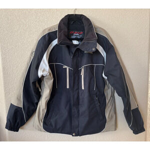 Vintage Mens Descente Ski Jacket Coat Black Tan Size L Winter